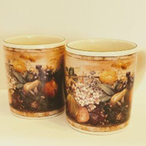 SET OF 2 CERTIFIED INTERNATIONAL FALL AUTUMN COFFEE MUG BY PAMELA GLADDING